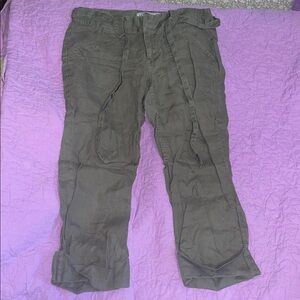 Old Navy Dark Olive Linen Pants